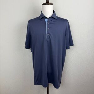 Greyson Men’s Golf Polo | Large | Purple Striped